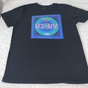 U2 UV Achtung Baby Concert T-Shirt Las Vegas Sphere 2023-24 Black Shirt Size Med